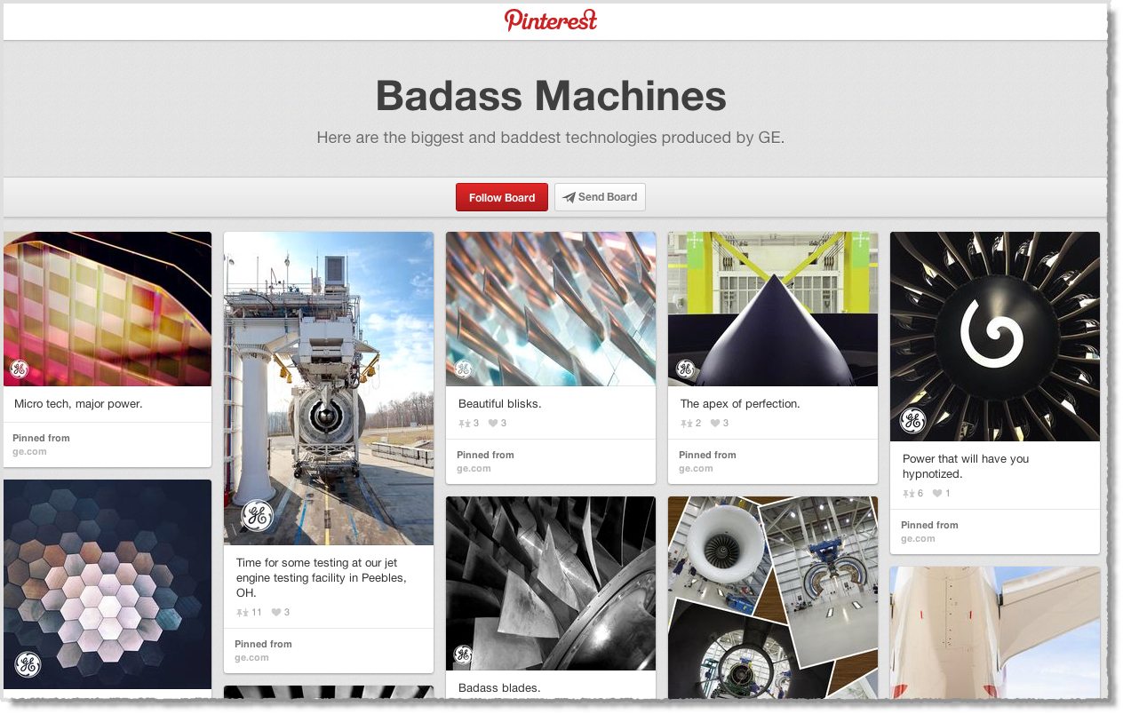 GE Badass machines Pinterest